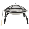 PALENISKO OGRODOWE I GRILL 2-W-1 Z POGRZEBACZEM 56X56X49CM STAL