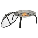 PALENISKO OGRODOWE I GRILL 2-W-1 Z POGRZEBACZEM 56X56X49CM STAL