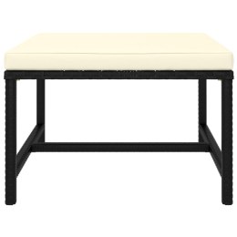 PODNÓŻEK DO MEBLI MODUŁOWYCH Z PODUSZKĄ CZARNY POLIRATTAN