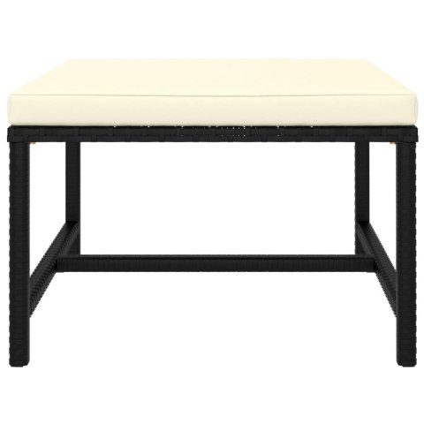 PODNÓŻEK DO MEBLI MODUŁOWYCH Z PODUSZKĄ CZARNY POLIRATTAN