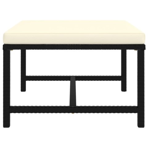 PODNÓŻEK DO MEBLI MODUŁOWYCH Z PODUSZKĄ CZARNY POLIRATTAN