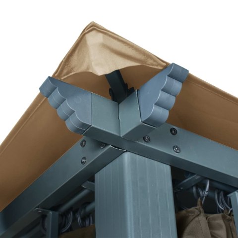 ALTANA OGRODOWA OGRODOWA Z ZASŁONAMI 300X300CM TAUPE ALUMINIUM