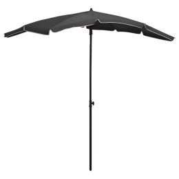 PARASOL OGRODOWY NA SŁUPKU 200X130CM ANTRACYTOWY