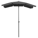 PARASOL OGRODOWY NA SŁUPKU 200X130CM ANTRACYTOWY