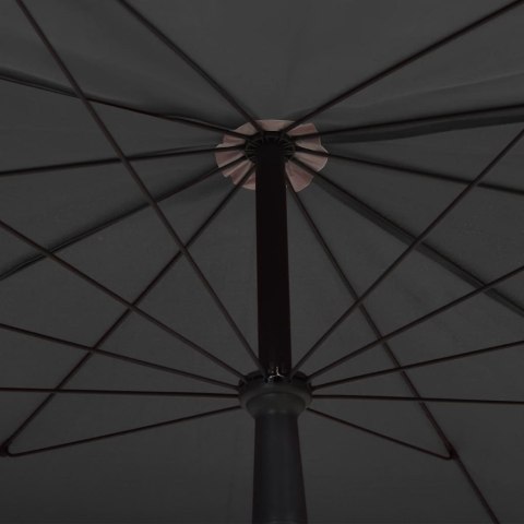 PARASOL OGRODOWY NA SŁUPKU 200X130CM ANTRACYTOWY