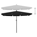 PARASOL OGRODOWY NA SŁUPKU 210X140CM CZARNY