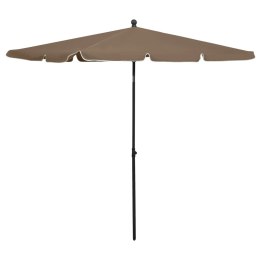 PARASOL OGRODOWY NA SŁUPKU 210X140CM KOLOR TAUPE