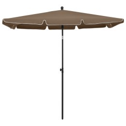 PARASOL OGRODOWY NA SŁUPKU 210X140CM KOLOR TAUPE