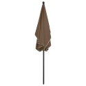 PARASOL OGRODOWY NA SŁUPKU 210X140CM KOLOR TAUPE