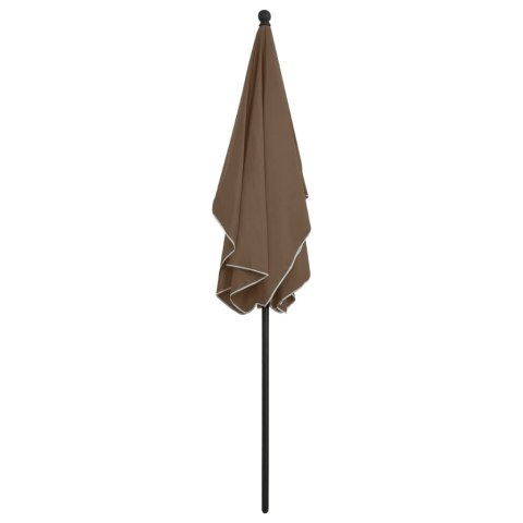 PARASOL OGRODOWY NA SŁUPKU 210X140CM KOLOR TAUPE