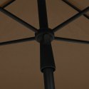PARASOL OGRODOWY NA SŁUPKU 210X140CM KOLOR TAUPE