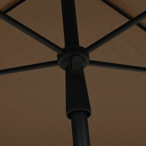 PARASOL OGRODOWY NA SŁUPKU 210X140CM KOLOR TAUPE