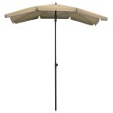 PARASOL OGRODOWY NA SŁUPKU 200X130CM KOLOR TAUPE