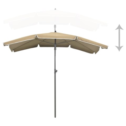 PARASOL OGRODOWY NA SŁUPKU 200X130CM KOLOR TAUPE