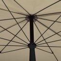 PARASOL OGRODOWY NA SŁUPKU 200X130CM KOLOR TAUPE