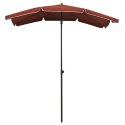 PARASOL OGRODOWY NA SŁUPKU 200X130CM TERAKOTA