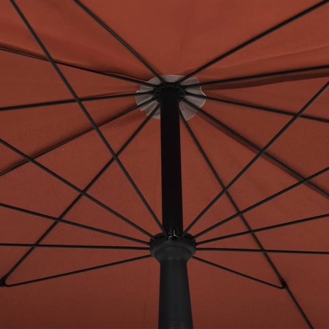 PARASOL OGRODOWY NA SŁUPKU 200X130CM TERAKOTA