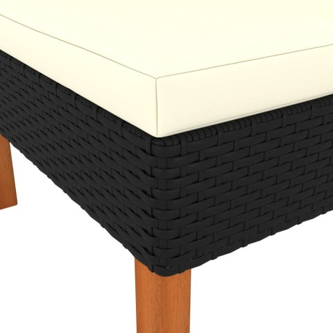 SOFA NAROŻNA POLIRATTAN I DREWNO EUKALIPTUSOWE