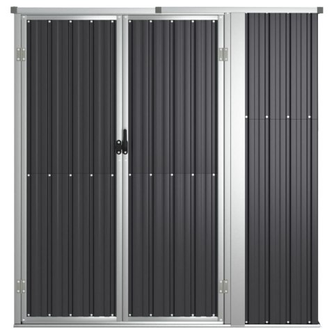 SZOPA OGRODOWA ANTRACYTOWA 161X89X161CM STAL GALWANIZOWANA