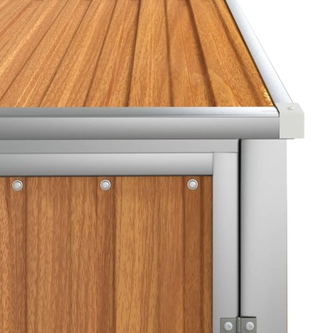 SZOPA OGRODOWA BRĄZOWA 88X89X161CM STAL GALWANIZOWANA