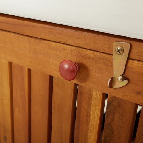 ŁAWKA ZE SCHOWKIEM I PODUSZKĄ 148CM DREWNO AKACJOWE