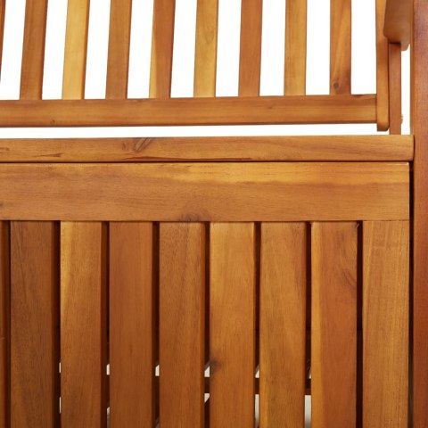 ŁAWKA ZE SCHOWKIEM I PODUSZKĄ 148CM DREWNO AKACJOWE