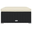 PODNÓŻEK OGRODOWY Z PODUSZKĄ 70X70X30CM POLIRATTAN CZARNY