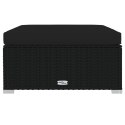 PODNÓŻEK OGRODOWY Z PODUSZKĄ 70X70X30CM POLIRATTAN CZARNY