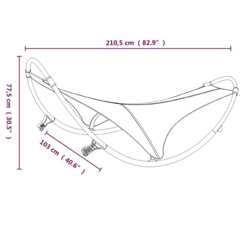 LEŻAK OGRODOWY BUJANY Z KÓŁKAMI STAL I TKANINA TEXTILENE KREMOWY