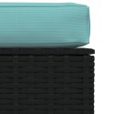 PODNÓŻEK OGRODOWY Z PODUSZKĄ CZARNY 70X70X30CM POLIRATTAN