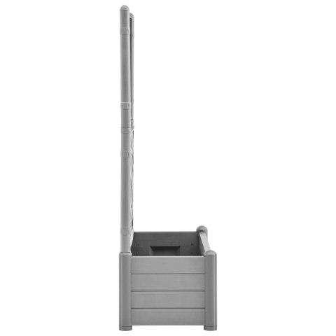 SKRZYNIA NA ROŚLINY Z TREJAŻEM 100X43X142CM SZARA