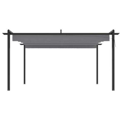 ALTANA OGRODOWA ZE ZWIJANYM DACHEM 4X3M ANTRACYTOWA