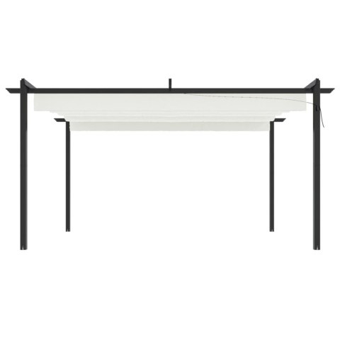 ALTANA OGRODOWA ZE ZWIJANYM DACHEM 4X3M KREMOWA