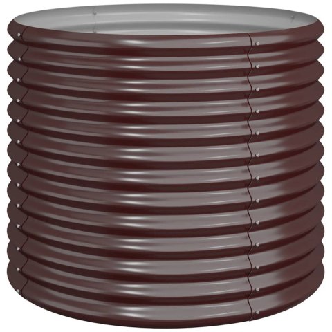 DONICA OGRODOWA ZE STALI 80X80X68CM BRĄZ