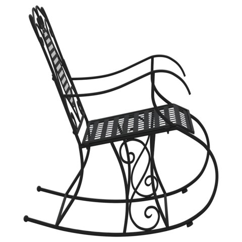 ŁAWKA NA BIEGUNACH 84CM CZARNA STALOWA