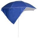 PARASOL PLAŻOWY ZE ŚCIANKAMI BOCZNYMI NIEBIESKI 215CM