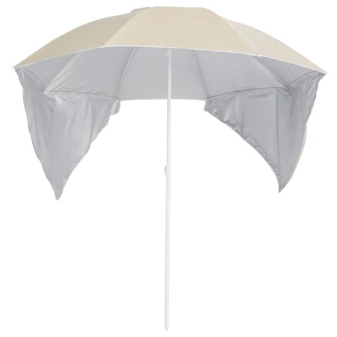 PARASOL PLAŻOWY ZE ŚCIANKAMI BOCZNYMI PIASKOWY 215CM