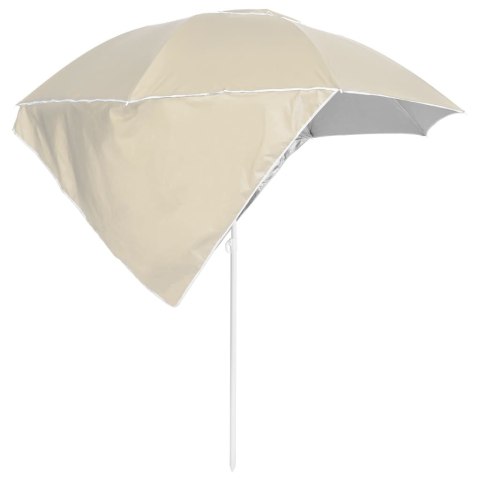 PARASOL PLAŻOWY ZE ŚCIANKAMI BOCZNYMI PIASKOWY 215CM