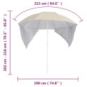 PARASOL PLAŻOWY ZE ŚCIANKAMI BOCZNYMI PIASKOWY 215CM