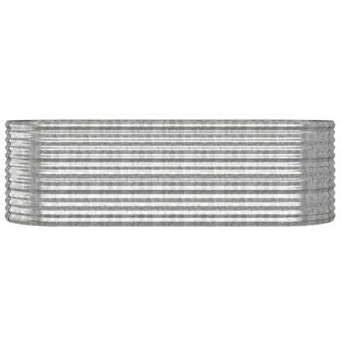 DONICA OGRODOWA ZE STALI 224X80X68CM SREBRNA