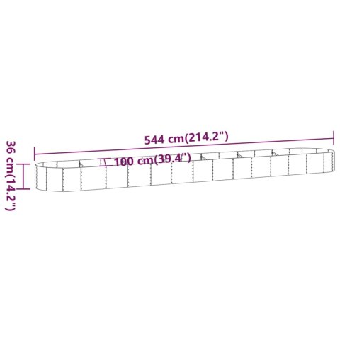 DONICA OGRODOWA ZIELONA 160X80X45CM STAL