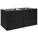 DONICA OGRODOWA CZARNA 157X80X80CM RATTAN PE