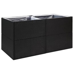 DONICA OGRODOWA CZARNA 157X80X80CM RATTAN PE