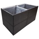 DONICA OGRODOWA CZARNA 157X80X80CM RATTAN PE