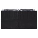 DONICA OGRODOWA CZARNA 157X80X80CM RATTAN PE