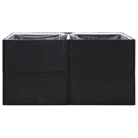 DONICA OGRODOWA CZARNA 157X80X80CM RATTAN PE
