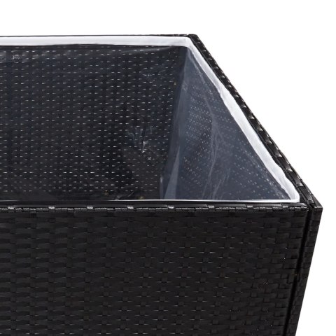 DONICA OGRODOWA CZARNA 157X80X80CM RATTAN PE