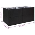 DONICA OGRODOWA CZARNA 157X80X80CM RATTAN PE