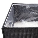DONICA OGRODOWA CZARNA 80X80X40CM RATTAN PE