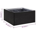 DONICA OGRODOWA CZARNA 80X80X40CM RATTAN PE